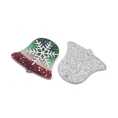 Christmas Themes Opaque Printed Acrylic Pendants OACR-B037-05-1