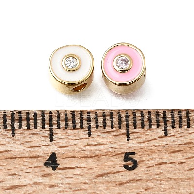 Brass Micro Pave Cubic Zirconia Beads CU-CBA108A-01G-1