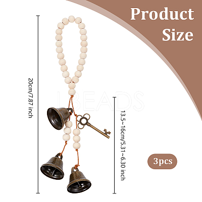 Iron Bell Pendant Decorations HJEW-OC00025-1