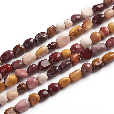 Natural Mookaite Beads Strands G-D0002-B35-1