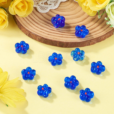 10Pcs Transparent Handmade Bumpy Lampwork Beads LAMP-TADJ0001-48B-1