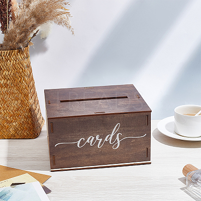 Wooden Greeting Card Storage Boxes CON-WH0107-81-1