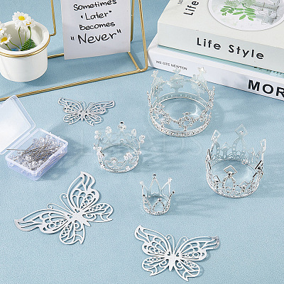 Crown Zinc Alloy Cake Decoration AJEW-CP0008-85G-1
