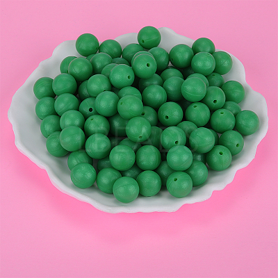 Round Silicone Focal Beads SI-JX0046A-122-1