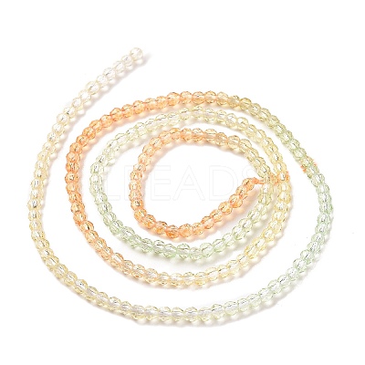 Transparent Gradient Color Glass Beads Strands GLAA-G101-2mm-05-1