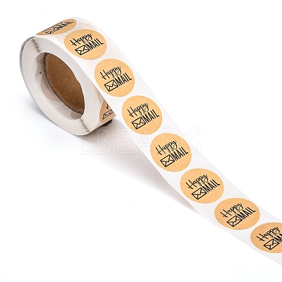 Self-Adhesive Kraft Paper Gift Tag Stickers LS-DIY-G013-A18-1