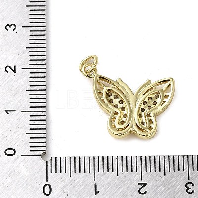 Brass Micro Pave Clear Cubic Zirconia Pendants LS-KK-U005-01I-G-1