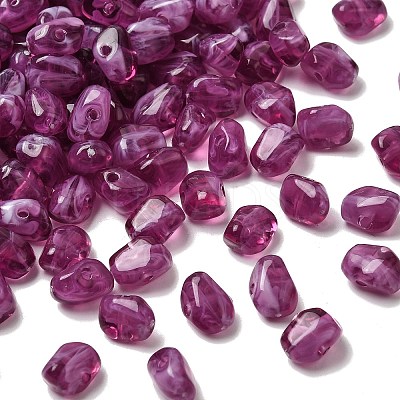 Opaque Acrylic Imitation Gemstone Beads OACR-G061-04B-1