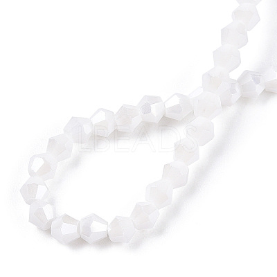 Opaque Solid Color Electroplate Glass Beads Strands EGLA-A039-P2mm-A15-1