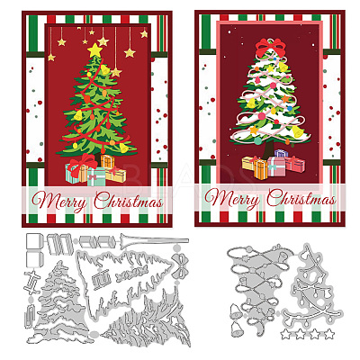 Christmas Tree Carbon Steel Cutting Dies Stencils DIY-WH0309-2394-1