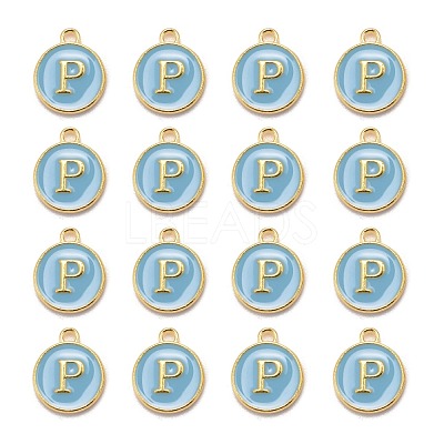 Golden Plated Alloy Enamel Charms X-ENAM-S118-04P-1