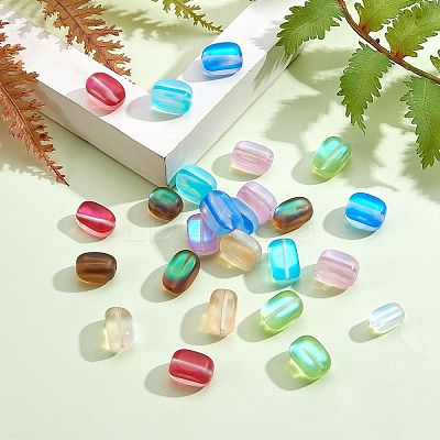 48Pcs 8 Colors Synthetic Moonstone Beads Strands G-SZ0001-05-1