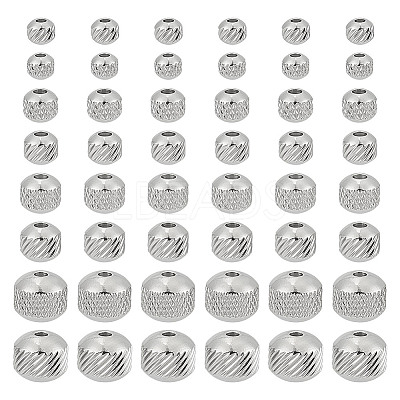 80Pcs 8 Styles 304 Stainless Steel Bead STAS-AR0002-04-1