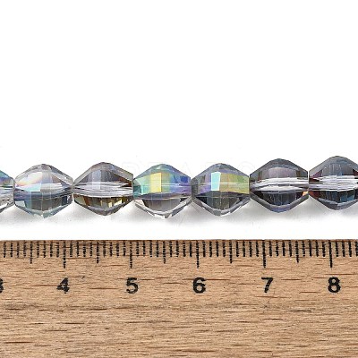 Electroplate Glass Beads Strands EGLA-L045-H-HP02-1