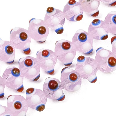 Handmade Bumpy Lampwork Beads Strands LA-CBA05D6-01-01M-1