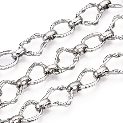 Alloy Teardrop with Twining Chains LCHA-T001-12P-1