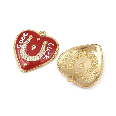 304 Stainless Steel Enamel Pendants STAS-C158-12G-02-1