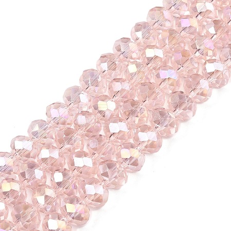 Electroplate Glass Beads Strands X-EGLA-A044-T8mm-B22-1