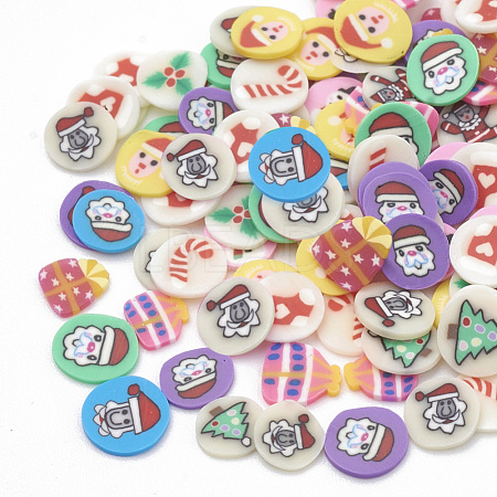 Handmade Polymer Clay Cabochons X-CLAY-T011-07-1