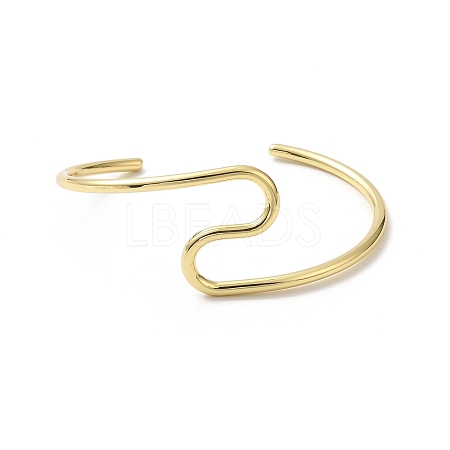 Rack Plating Brass Cuff Bangles BJEW-A137-09G-1