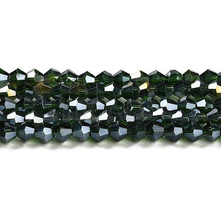 Transparent Electroplate Glass Beads Strands GLAA-F029-3mm-A25-1