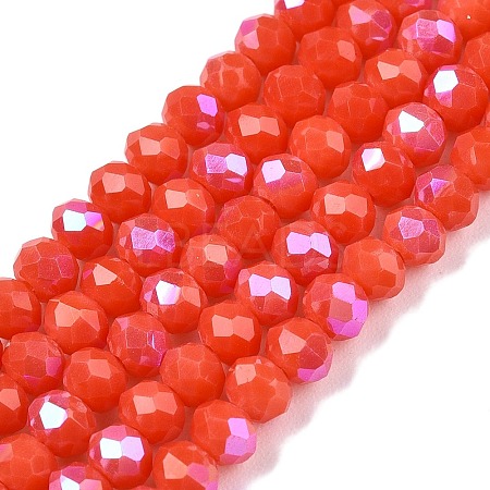 Electroplate Opaque Solid Color Glass Beads Strands EGLA-A044-P3mm-L03-1