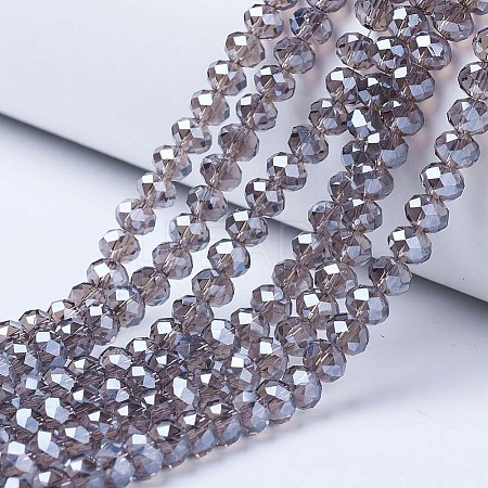 Electroplate Glass Beads Strands EGLA-A034-T8mm-A09-1