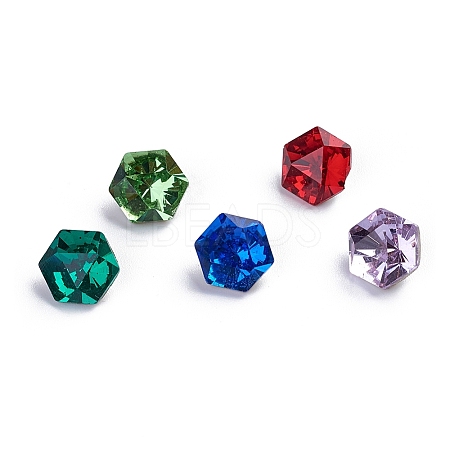 K5 Glass Rhinestone Cabochons RGLA-L013-B-M-1