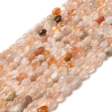 Natural Cherry Blossom Agate Beads Strands G-I351-A07-1