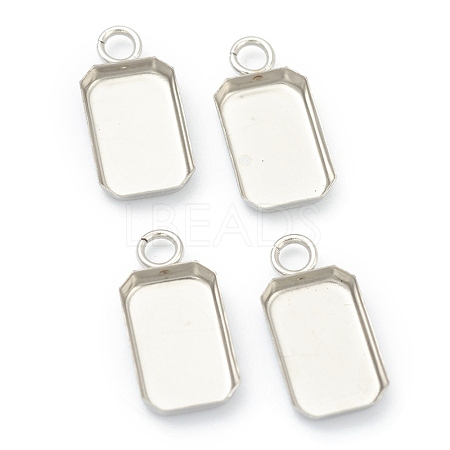Tarnish Resistant 201 Stainless Steel Pendant Cabochon Settings STAS-H143-31P-1