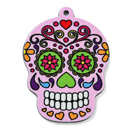 Halloween Theme Printed Acrylic Pendants SACR-F013-02C-1