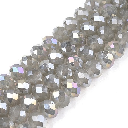 Electroplate Glass Beads Strands EGLA-A044-J8mm-B10-1