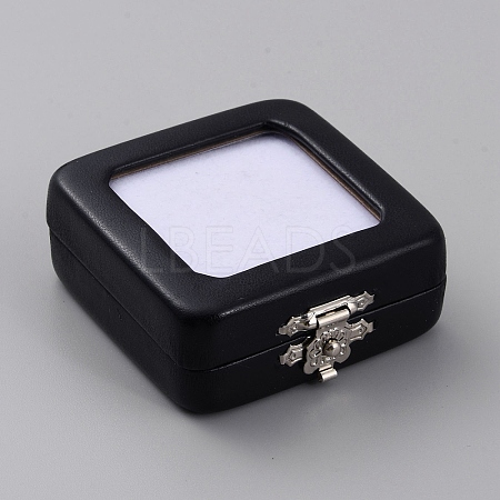 PU Leather Loose Diamond Display Boxes with Sponge Inside LBOX-WH0004-04A-1