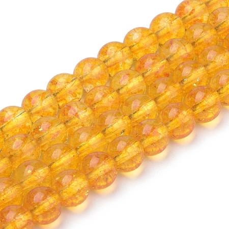 Synthetic Citrine Beads Strands G-S150-14-6mm-1