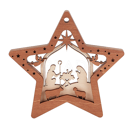 Wood Pendants LS-FIND-WH0162-09-1
