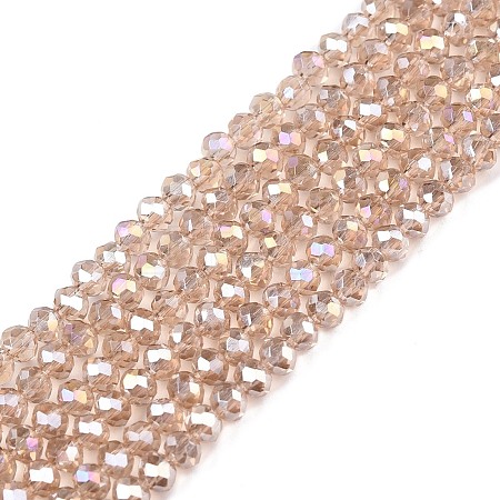 Electroplate Glass Beads Strands EGLA-A044-T2mm-B20-1