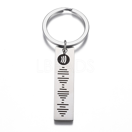 304 Stainless Steel Music Keychain KEYC-H017-1