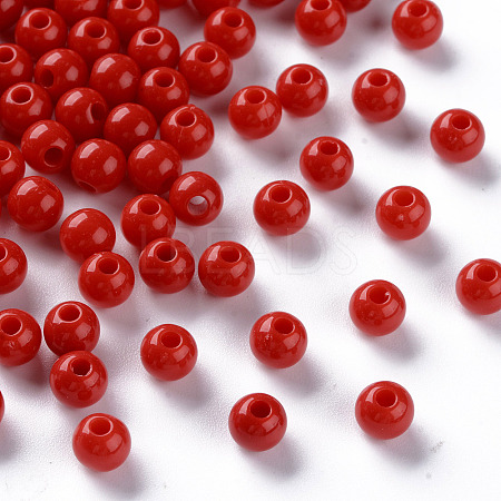Opaque Acrylic Beads X-MACR-S370-C6mm-A14-1