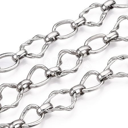 Alloy Teardrop with Twining Chains LCHA-T001-12P-1