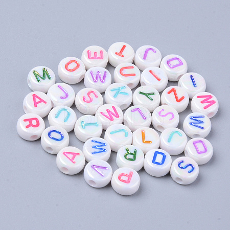 Opaque White Acrylic Beads MACR-SZ0001-10-1