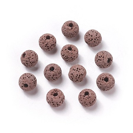 Unwaxed Natural Lava Rock Beads X-G-F325-8mm-A13-1