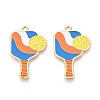 Alloy Enamel Sports Pendants ENAM-T022-66G-1