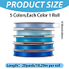 5 Rolls Single Face Polyester Satin Ribbon SRIB-CY0001-38A-2