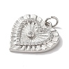 Rack Plating Brass & Cubic Zirconia Pendants KK-L216-053P-2