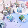 8 Rolls 8 Colors Segment Dyed Nylon Metallic Cord NWIR-TA0001-33-5