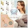 18Pcs 6 Colors Hamsa Hand Alloy Locking Stitch Marker HJEW-AB00618-6