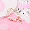 Oval Acrylic Imitation Pearl Beaded Bracelets BJEW-JB05720-4