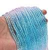 Transparent Painted Glass Beads Strands X1-DGLA-A034-T3mm-A22-2