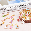 SUPERFINDINGS 8 Sets Awareness Ribbon Alloy Enamel Pendant Decorations HJEW-FH0001-42-5