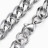 304 Stainless Steel Chain Necklaces and Bracelets Jewelry Sets SJEW-L186-02P-4